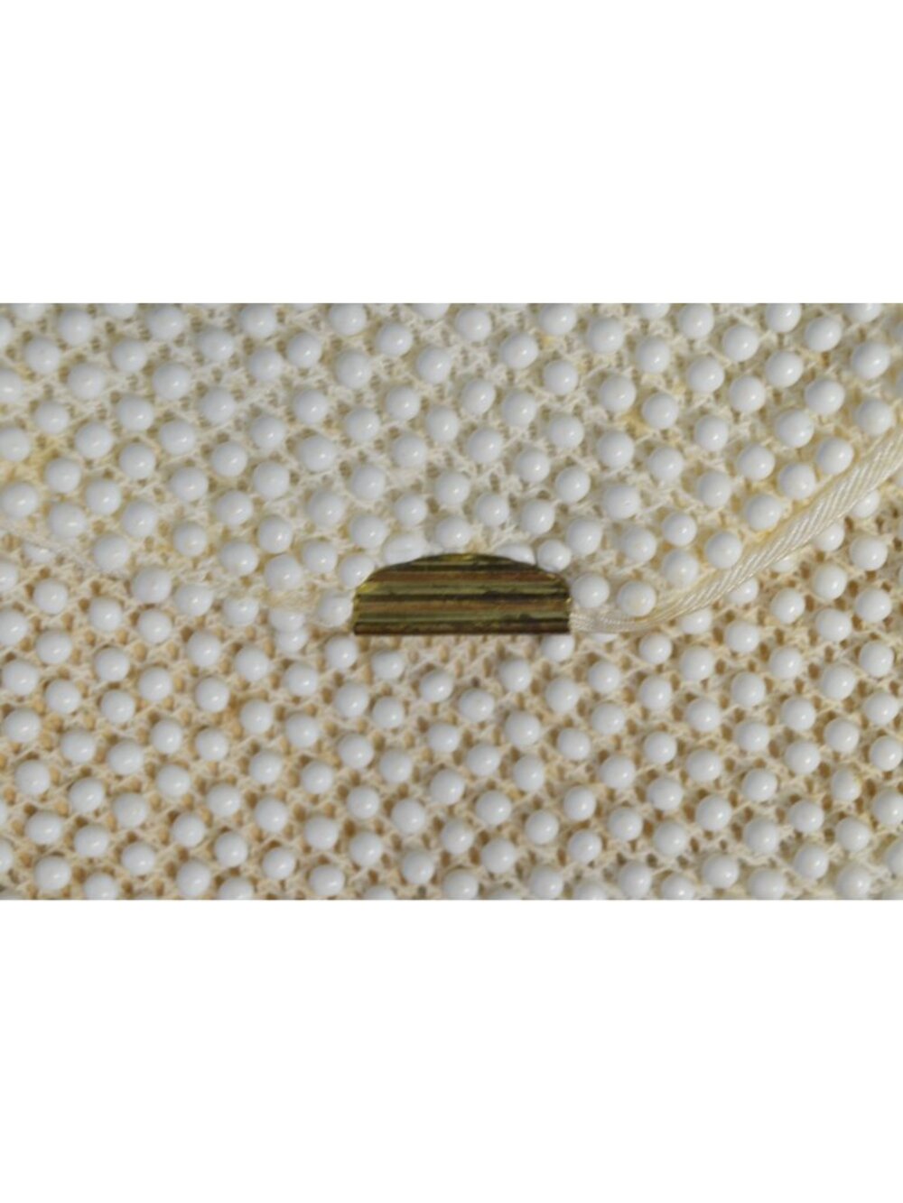 Vintage Coin Purse Snap Closure Cream Beaded Party Holder - Picture 2 of 8